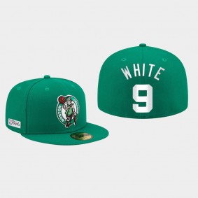 Boston Celtics 2022 NBA Finals Derrick White Green Side patch 59FIFTY Fitted Hat