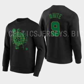Boston Celtics #9 Derrick White Black 2022 Christmas Jumper Graphic Crew Sweatshirt