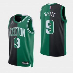 Derrick White Split Edition NBA 75th Jersey Boston Celtics Black Green