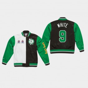 Boston Celtics Derrick White #9 Warm Up Team History Green Jacket
