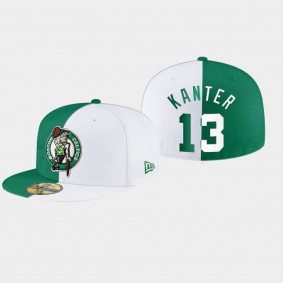 Boston Celtics Split White Green Enes Kanter Hat 59FIFTY Fitted