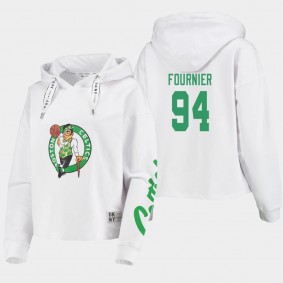 Evan Fournier Boston Celtics Women's DKNY Sport Hoodie White