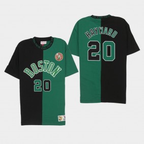 Gordon Hayward Split Color T-Shirt Boston Celtics - Black Green