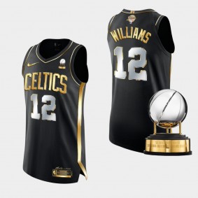 2022 Eastern Conference Champions Boston Celtics Grant Williams Authentic Golden Black Jersey