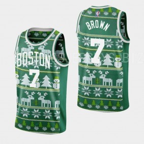 Boston Celtics #7 Jaylen Brown 2022 Christmas Night Kelly Green Jersey