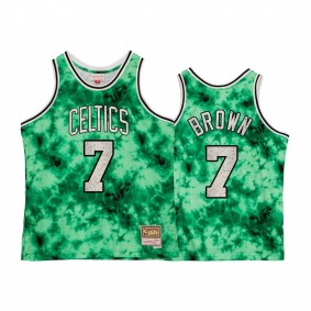 Boston Celtics Jaylen Brown Galaxy Constellation Jersey Men Green Vintage