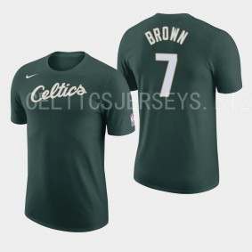 Jaylen Brown Boston Celtics 2022-23 City Edition Kelly Green T-shirt Essential Logo