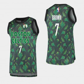 Boston Celtics Jaylen Brown Throwback Fashion jersey Black Green