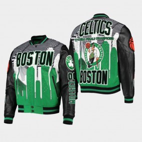 Boston Celtics Jaylen Brown Remix Varsity Full-Zip Jacket Black
