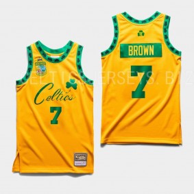Bodega X M&N X Boston Celtics Jaylen Brown Jersey Gold