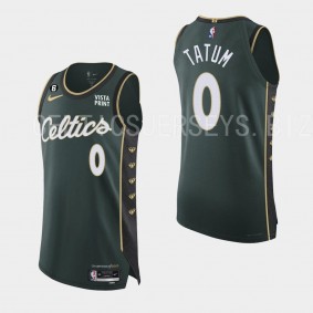 2022-23 Boston Celtics Jayson Tatum Authentic Jersey Green City