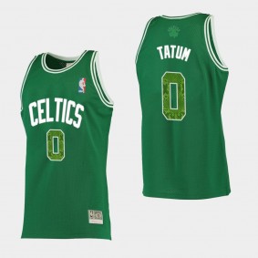 Boston Celtics Jayson Tatum Snakeskin Hardwood Classics Jersey Green