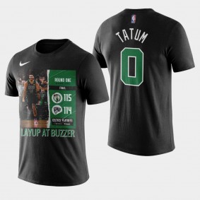 Boston Celtics Jayson Tatum Layup at Buzzer Black T-shirt
