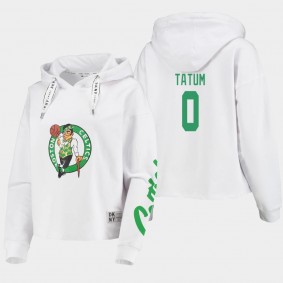 Jayson Tatum Boston Celtics Women's DKNY Sport Hoodie White
