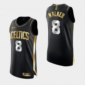 Kemba Walker Authentic Golden Boston Celtics Limited Edition Jersey Black