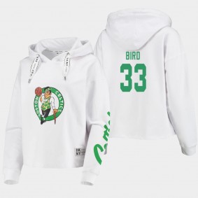 Larry Bird Boston Celtics Women's DKNY Sport Hoodie White
