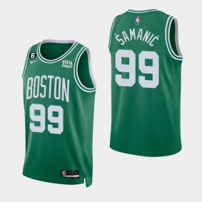 2022-23 Boston Celtics Luka Samanic Kelly Green Jersey Icon Edition