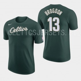 Boston Celtics #13 Malcolm Brogdon 2022-23 City Edition Essential Logo T-shirt Kelly Green
