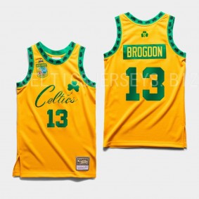 Bodega X M&N X Boston Celtics Malcolm Brogdon Gold Jersey