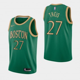 Men's Boston Celtics Daniel Theis City Kelly Green 2019-20 Jersey