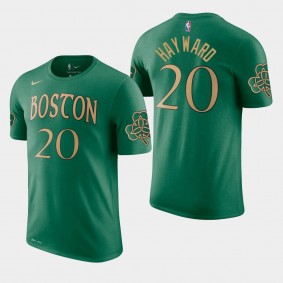Men's Boston Celtics Gordon Hayward City Kelly Green 2019-20 T-Shirt