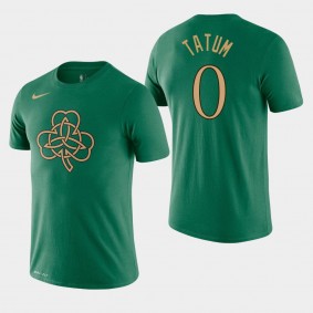 Men's Boston Celtics Jayson Tatum City Kelly Green 2019-20 Logo T-Shirt