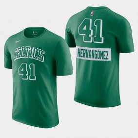 Boston Celtics 2021-22 City Edition Juancho Hernangomez Green T-shirt