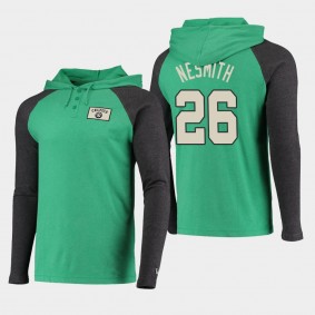 Aaron Nesmith Henley Raglan Boston Celtics Hoodie Kelly Green