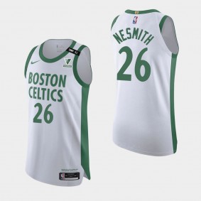 Aaron Nesmith Tommy K. C. Patch City Boston Celtics Jersey White
