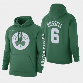 Men's Boston Celtics Bill Russell Courtside Club Fleece Green Hoodie