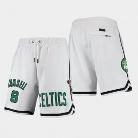Bill Russell Pro Standard Boston Celtics Shorts White