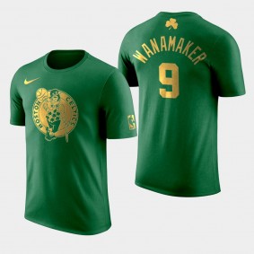 Boston Celtics Brad Wanamaker St. Patrick's Day Green Golden Edition T-Shirt