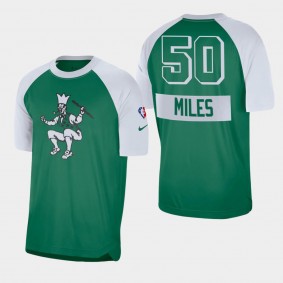 C. J. Miles Boston Celtics City Edition Green T-shirt Warmup Shooting