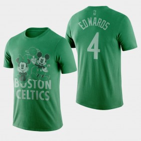 Carsen Edwards 2021 City Edition Kelly Green Disney Mickey Minnie Junk Food Boston Celtics T-Shirt