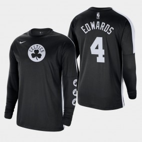 Carsen Edwards Black Tonal Long Sleeve Shooting Boston Celtics T-Shirt