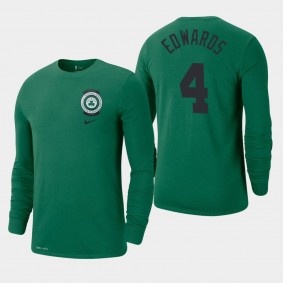 Carsen Edwards Boston Celtics Crest Logo Green Long Sleeve T-Shirt