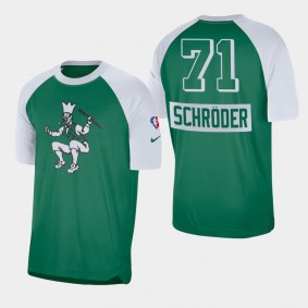 Dennis Schroder Boston Celtics City Edition Green T-shirt Warmup Shooting