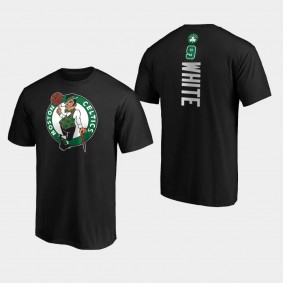 Boston Celtics #9 Derrick White Primary Team Logo Black T-shirt