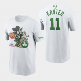 Boston Celtics Enes Kanter Disney White Mickey Mouse T-Shirt