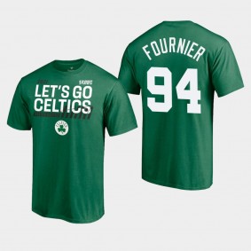 Evan Fournier Boston Celtics 2021 NBA Playoffs Green Dunk T-Shirt