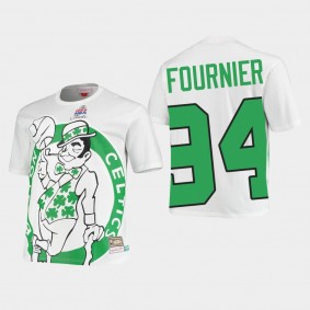 Evan Fournier Boston Celtics Blown Out White T-Shirt