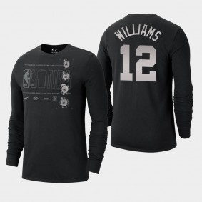Grant Williams Courtside Black Boston Celtics T-shirt Long sleeve