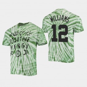 Grant Williams Positive Message Green Tie-Dye Junk Food Boston Celtics T-Shirt