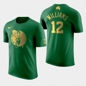 Boston Celtics Grant Williams St. Patrick's Day Green Golden Edition T-Shirt