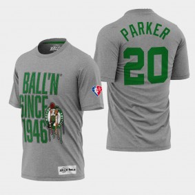 Jabari Parker Boston Celtics 75th Anniversary Gray T-shirt Diamond