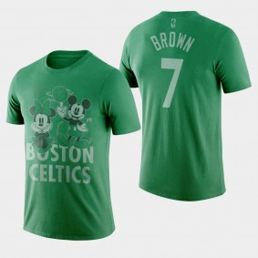 Jaylen Brown 2021 City Edition Kelly Green Disney Mickey Minnie Junk Food Boston Celtics T-Shirt
