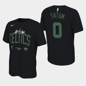 Jayson Tatum 2020 NBA Playoffs Bound Boston Celtics Black Go Boston Celtics Mantra T-Shirt