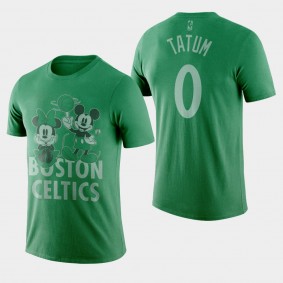 Jayson Tatum 2021 City Edition Kelly Green Disney Mickey Minnie Junk Food Boston Celtics T-Shirt