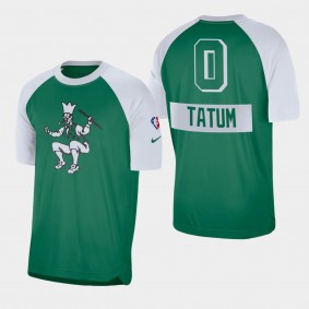Jayson Tatum Boston Celtics City Edition Green T-shirt Warmup Shooting