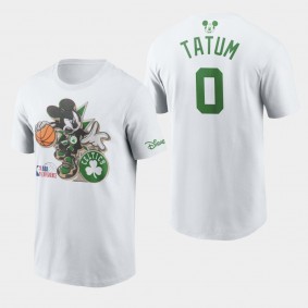Boston Celtics Jayson Tatum Disney White Mickey Mouse T-Shirt
